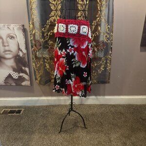 bohemian floral skirt